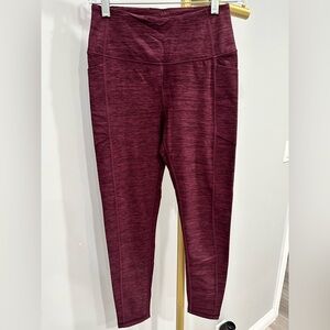 Victoria's Secret High Rise 7/8 Length Maroon Leggings